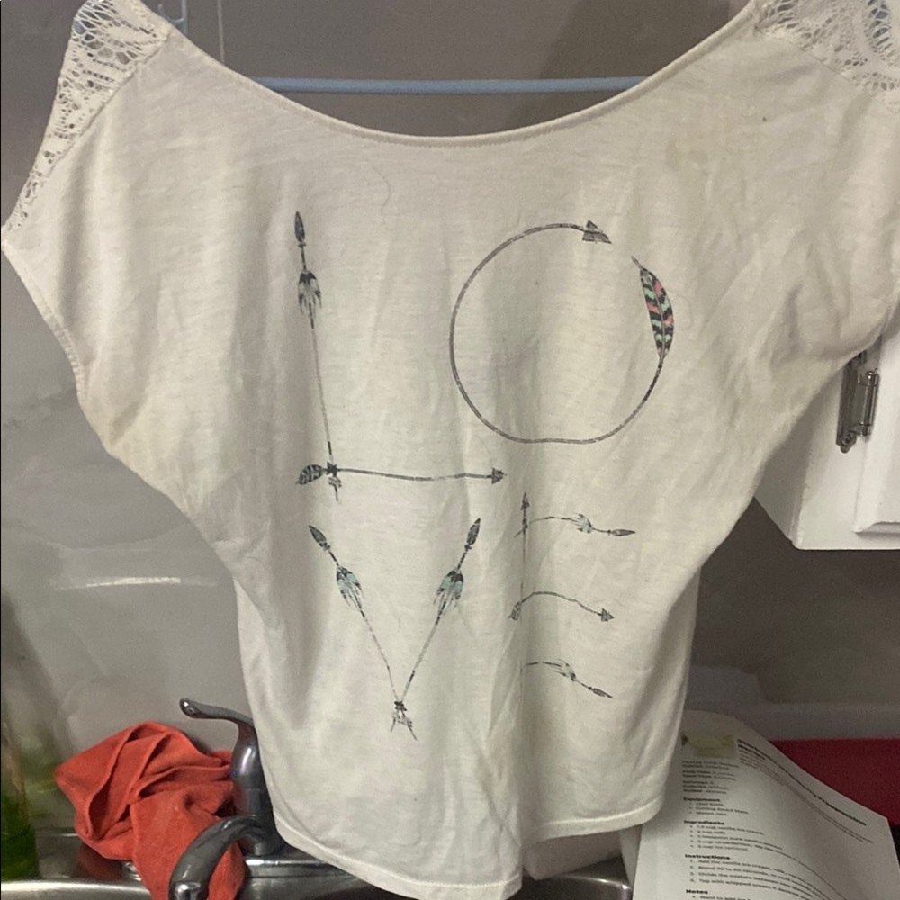 Cream Asymmetrical Sleeveless Tunic Top
